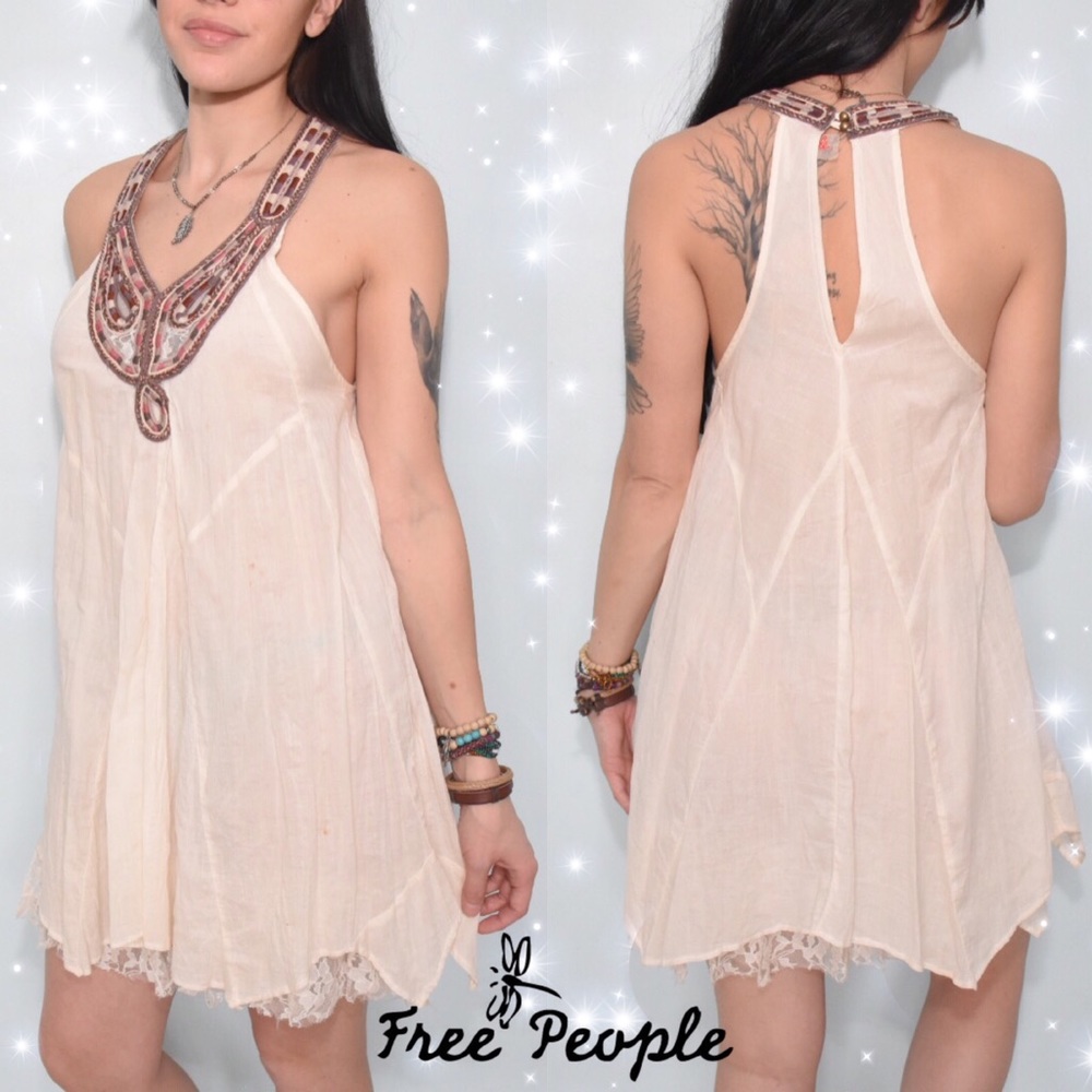 Free People Embroidered Goddess Dress